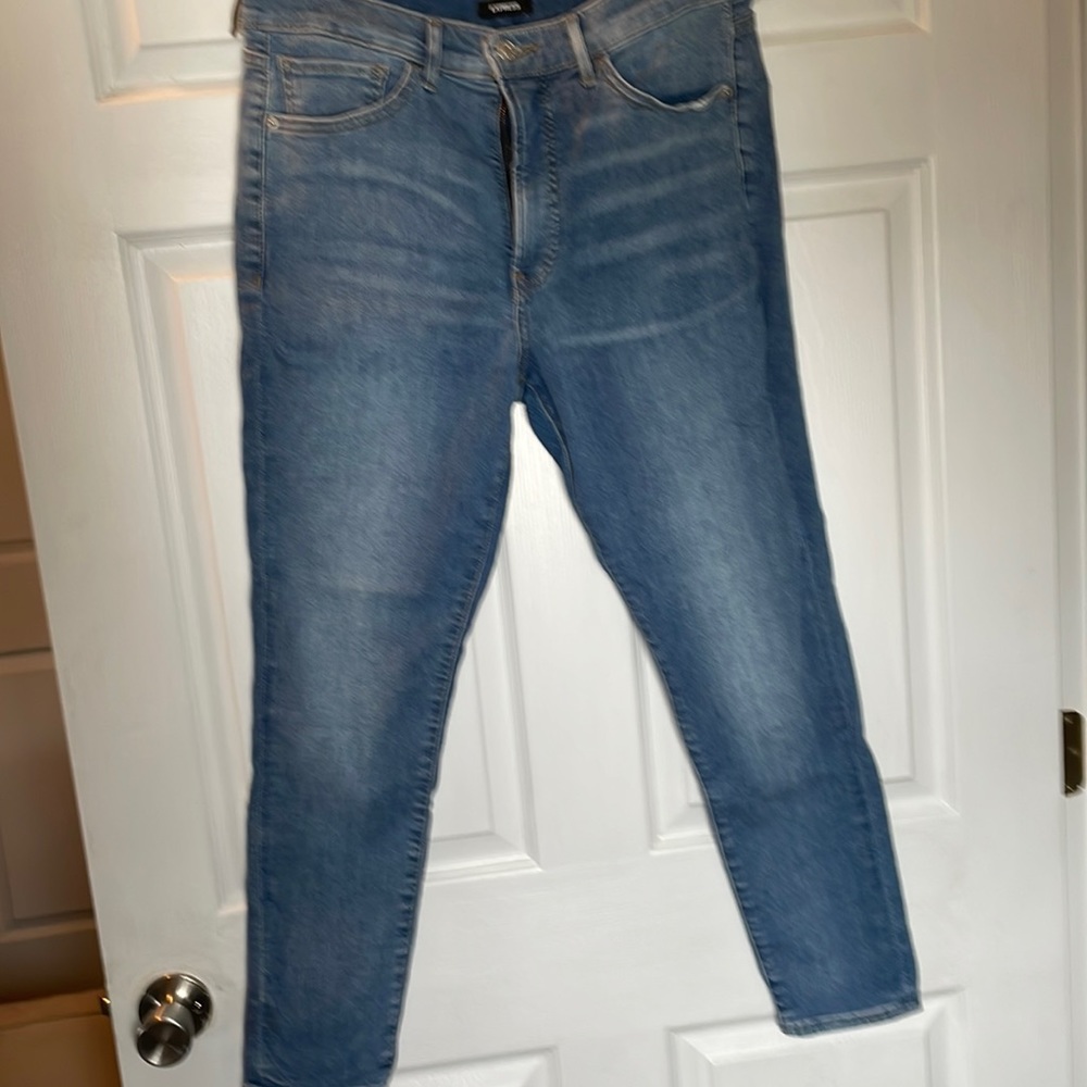 Express skinny high rise hyper stretch jeans
